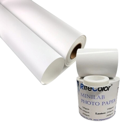 Digitaal afdrukken Pigment Ink 260gsm Satin Inkjet RC Fotopapierrol