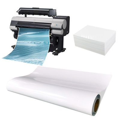 90 gsm Inkjet Printing Sticker Glossy Coating Front Paper Voor etiketmateriaal