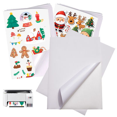 Zelfklevende sticker 90 gsm Glanzend papieren etiketmateriaal voor inkjetprinten