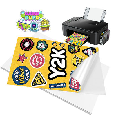 Hoge glanzende sticker 115 gsm zelfklevend papier alleen voor het printen van kleurstofinkt