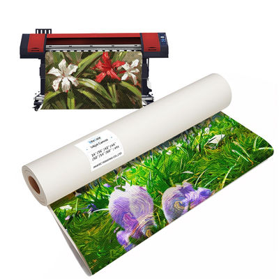 Waterdicht Glanzend Polycotton Canvas Watergebaseerd Inkjet Printing 400gm Canvas Roll