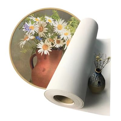 Wide Format Inkjet Printing 360gsm Matte 100% Pure Cotton Canvas Roll voor Hp Printer