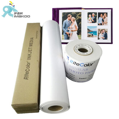 Kleurvast, met pigmenthars bedekt fotopapier, waterdicht, blinkend, inktstroompapierrol voor drukkerijen, fotografen