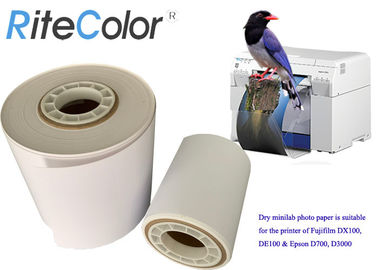 Inkjet 4“ 5“ 6“ X 65M Glanzend Droog het Document van de Laboratoriumfoto Broodje voor Fuji DX100/DE100/Epson D700/D3000